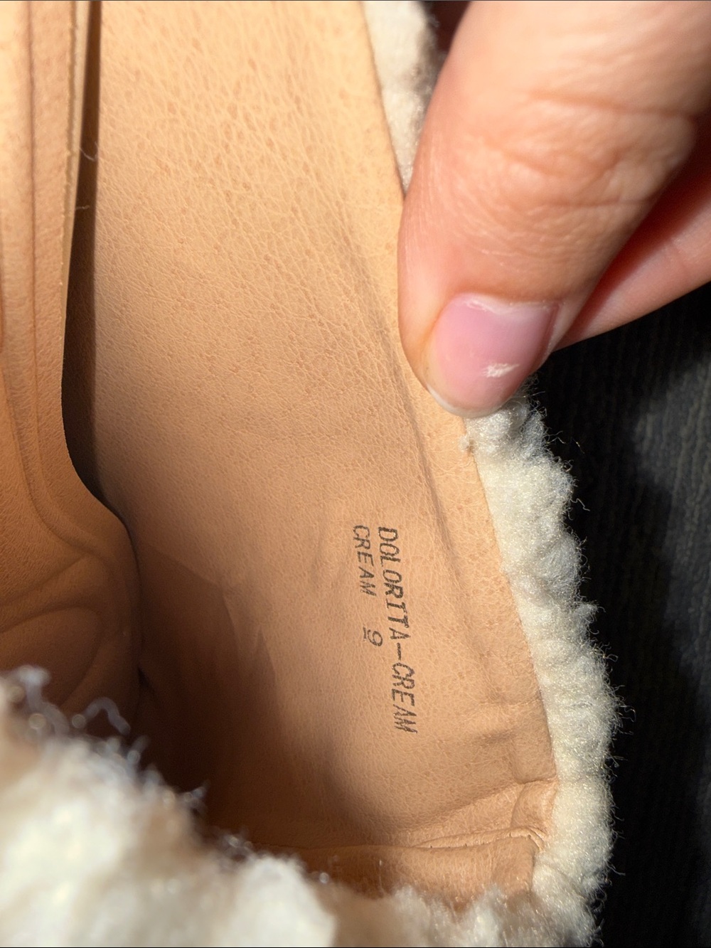 Cream Sherpa Slip-On Platform Shoes - Picture 3 of 6